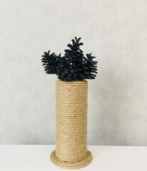 Çam Kozalağı 12 Adet Siyah Renkli Kozalak Doğal Yılbaşı Kozalağı Dekoratif Kozalak Süs Kozalağı