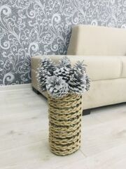 Çam Kozalağı 12 Adet Gümüş Renkli Kozalak Doğal Yılbaşı Kozalağı Dekoratif Kozalak Süs Kozalağı