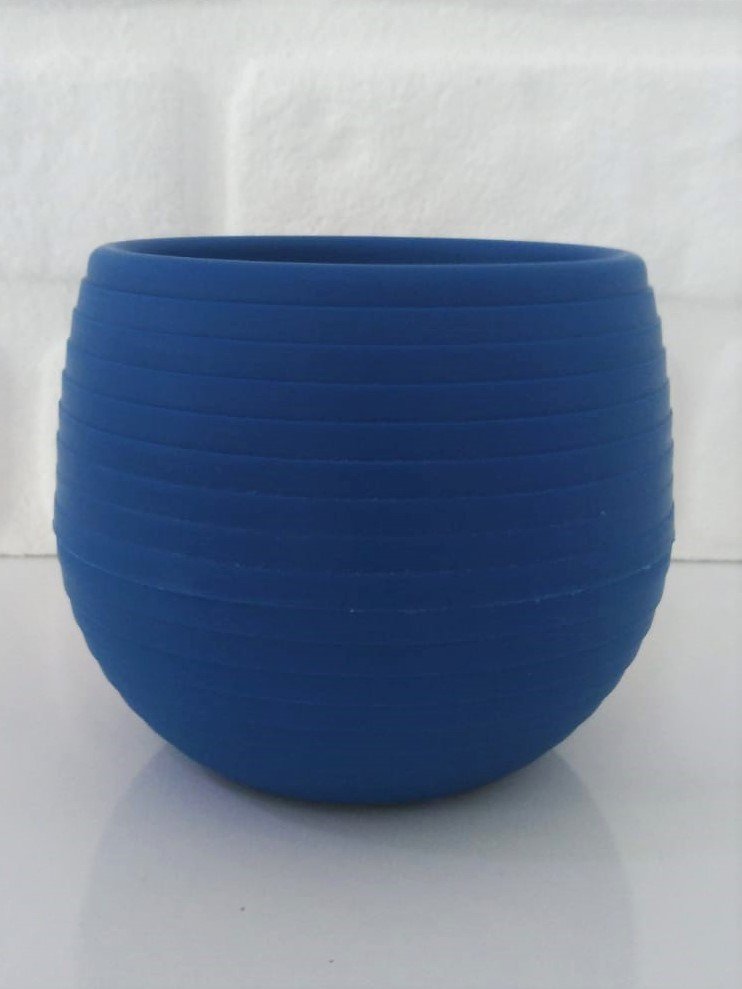 Renkli Kaktüs Saksısı 3 Adet 0,55 Lt Elvan Saksı Model Mavi Renk Plastik Saksı