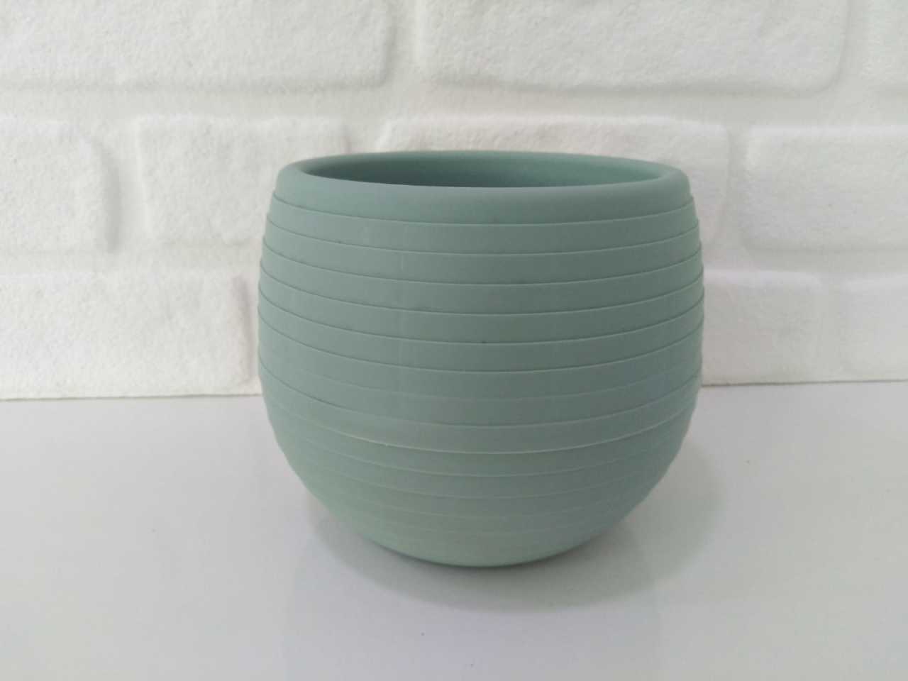 Renkli Kaktüs Saksısı 1 Adet 0,55 Lt Elvan Saksı Model Su Yeşili Renk Plastik Saksı