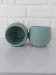 Renkli Kaktüs Saksısı 1 Adet 0,55 Lt Elvan Saksı Model Su Yeşili Renk Plastik Saksı