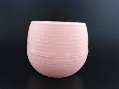 Renkli Kaktüs Saksısı 1 Adet 0,55 Lt Elvan Saksı Model Pudra Pembe Renk Plastik Saksı