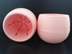 Renkli Kaktüs Saksısı 1 Adet 0,55 Lt Elvan Saksı Model Pudra Pembe Renk Plastik Saksı