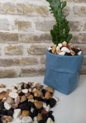 Renkli Çakıl Taşı 10 Kg 1-2 cm Saksı Dibi Teraryum Saksı Süs Vazo Dibi Dekoratif Dolomit Taş