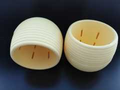 Renkli Kaktüs Saksısı 3 Adet 0,55 Lt Elvan Saksı Model Sarı Renk Plastik Saksı