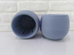 Renkli Kaktüs Saksısı 1 Adet 1,3 Lt Elvan Saksı Model Lila Renk Plastik Saksı