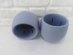 Renkli Kaktüs Saksısı 2 Adet 1,3 Lt Elvan Saksı Model Lila Renk Plastik Saksı