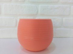 Renkli Kaktüs Saksısı 2 Adet 1,3 Lt Elvan Saksı Model Somon Renk Plastik Saksı