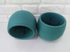 Renkli Kaktüs Saksısı 1 Adet 1,3 Lt Elvan Saksı Model Petrol Yeşili Renk Plastik Saksı