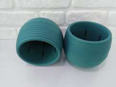 Renkli Kaktüs Saksısı 1 Adet 1,3 Lt Elvan Saksı Model Petrol Yeşili Renk Plastik Saksı