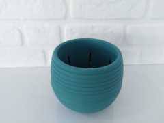 Renkli Kaktüs Saksısı 1 Adet 1,3 Lt Elvan Saksı Model Petrol Yeşili Renk Plastik Saksı