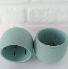 Renkli Kaktüs Saksısı 2 Adet 1,3 Lt Elvan Saksı Model Su Yeşili Renk Plastik Saksı