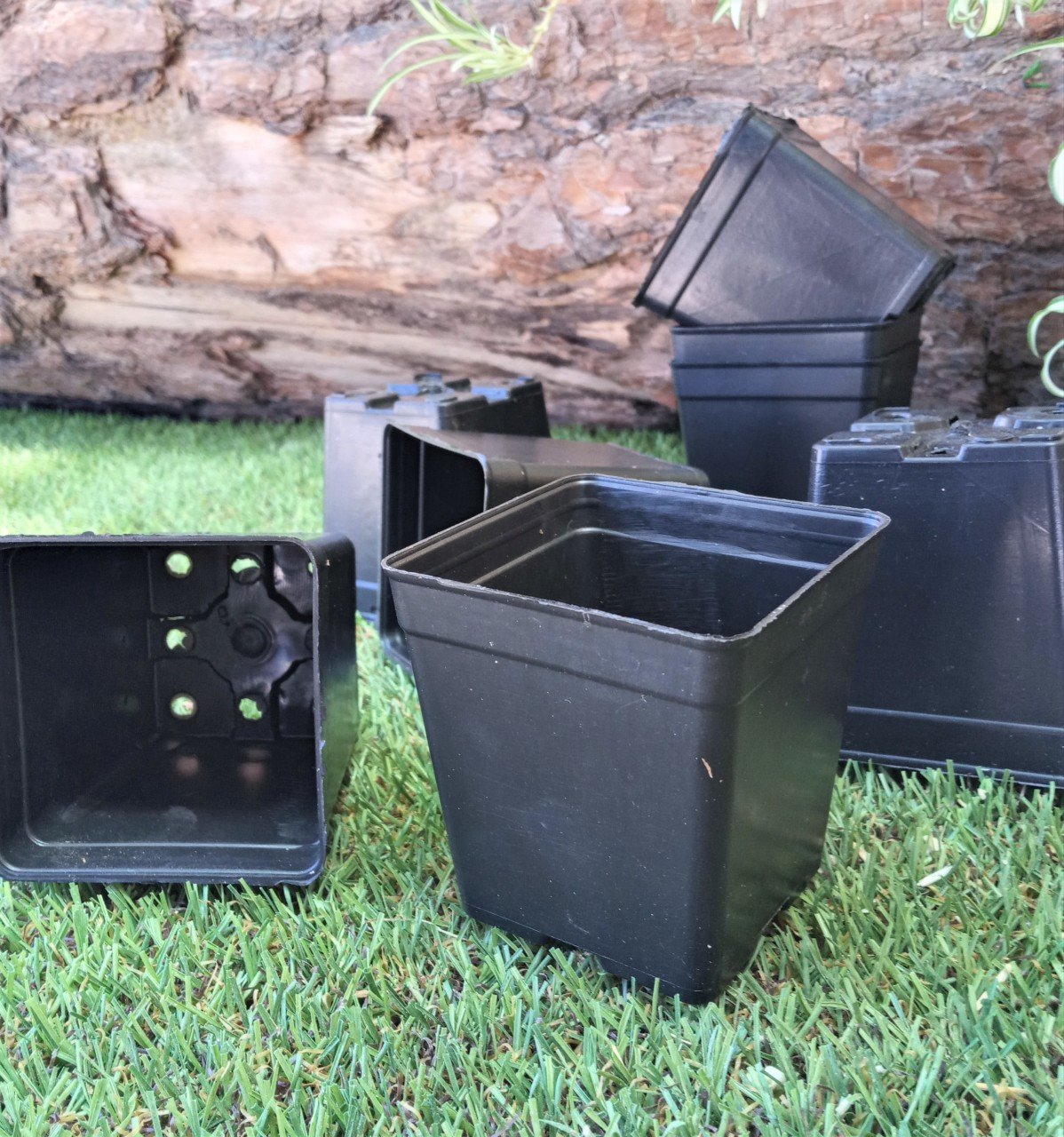 Kare Üretim Saksısı 50 Adet 0,33 LT Siyah Plastik Saksı