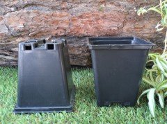 Kare Üretim Saksısı 0,50 LT Siyah Plastik Saksı 1 ADET