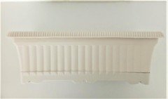 Balkon Saksısı 5,7 Lt 1 Adet Ova Balkon Model Krem Renkli Plastik Saksı