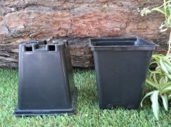 Kare Üretim Saksısı 20 Adet 0,50 LT Siyah Plastik Saksı