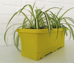 Balkon Saksısı 5,7 Lt 2 Adet Ova Balkon Model Sarı Renkli Plastik Saksı