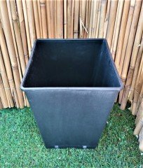 Kare Üretim Saksısı 4,4 LT Siyah Plastik Saksı 1  ADET