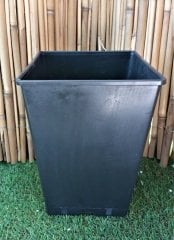 Kare Üretim Saksısı 15 Adet 4,4 LT Siyah Plastik Saksı