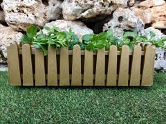Balkon Saksısı 9 Lt 2 Adet İstanbul Balkon Model Altın Renkli Plastik Saksı