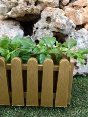 Balkon Saksısı 9 Lt 2 Adet İstanbul Balkon Model Altın Renkli Plastik Saksı