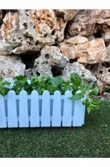 Balkon Saksısı 9 Lt 1 Adet İstanbul Balkon Model  Beyaz Renkli Plastik saksı