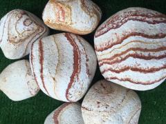 Sarı Çizgili Dolomit Taş 4 KG 6-10 CM Dekoratif Bahçe Taşı