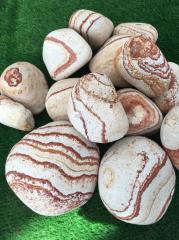 Sarı Çizgili Dolomit Taş 4 KG 6-10 CM Dekoratif Bahçe Taşı