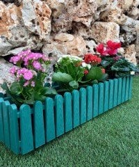 Balkon Saksısı 9 Lt 1 Adet İstanbul Balkon Model Yeşil Renkli Plastik saksı