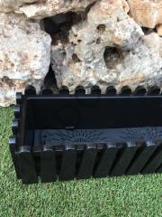 Balkon Saksısı 9 Lt 2 Adet İstanbul Balkon Model Siyah Renkli Plastik saksı