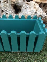 Balkon Saksısı 14 Lt 1 Adet İstanbul Balkon Model Yeşil Renkli Plastik saksı
