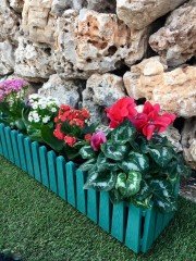 Balkon Saksısı 14 Lt 2 Adet İstanbul Balkon Model Yeşil Renkli Plastik saksı