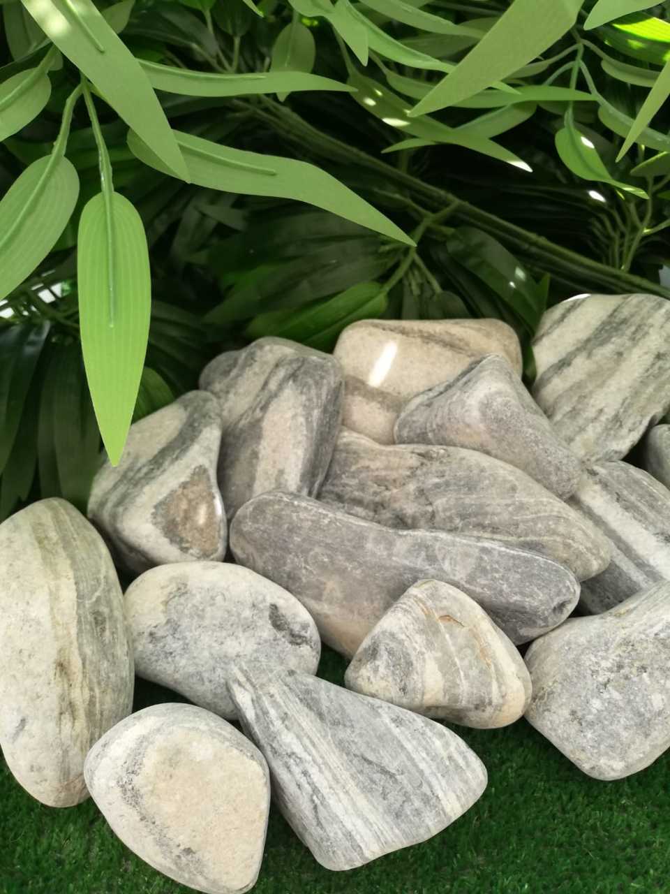 Siyah Çizgili Dolomit Taş 20 KG 6-10 Cm Dekoratif Bahçe Taşı