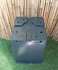 Kare Üretim Saksısı 20 Adet 15 LT Siyah Plastik Saksı