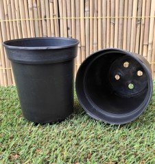 Yuvarlak Siyah Üretim Saksı 5 Adet 0,70 LT Üretim Saksısı