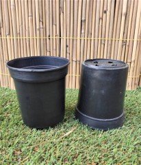 Yuvarlak Siyah Üretim Saksı 5 Adet 0,70 LT Üretim Saksısı
