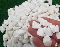 Beyaz Dolomit Taş 5 KG 1,5-2,5 Cm Dekoratif Bahçe Taşı