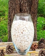 Beyaz Dolomit Taş 10 KG 1,5-2,5 Cm Dekoratif Bahçe Taşı