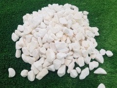 Beyaz Dolomit Taş 25 KG 1,5-2,5 Cm Dekoratif Bahçe Taşı