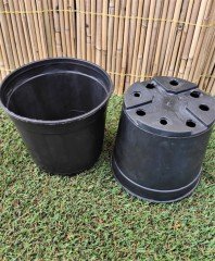 Yuvarlak Siyah Üretim Saksı 20 Adet 1  LT Üretim Saksısı