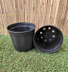 Yuvarlak Siyah Üretim Saksı 20 Adet 1  LT Üretim Saksısı