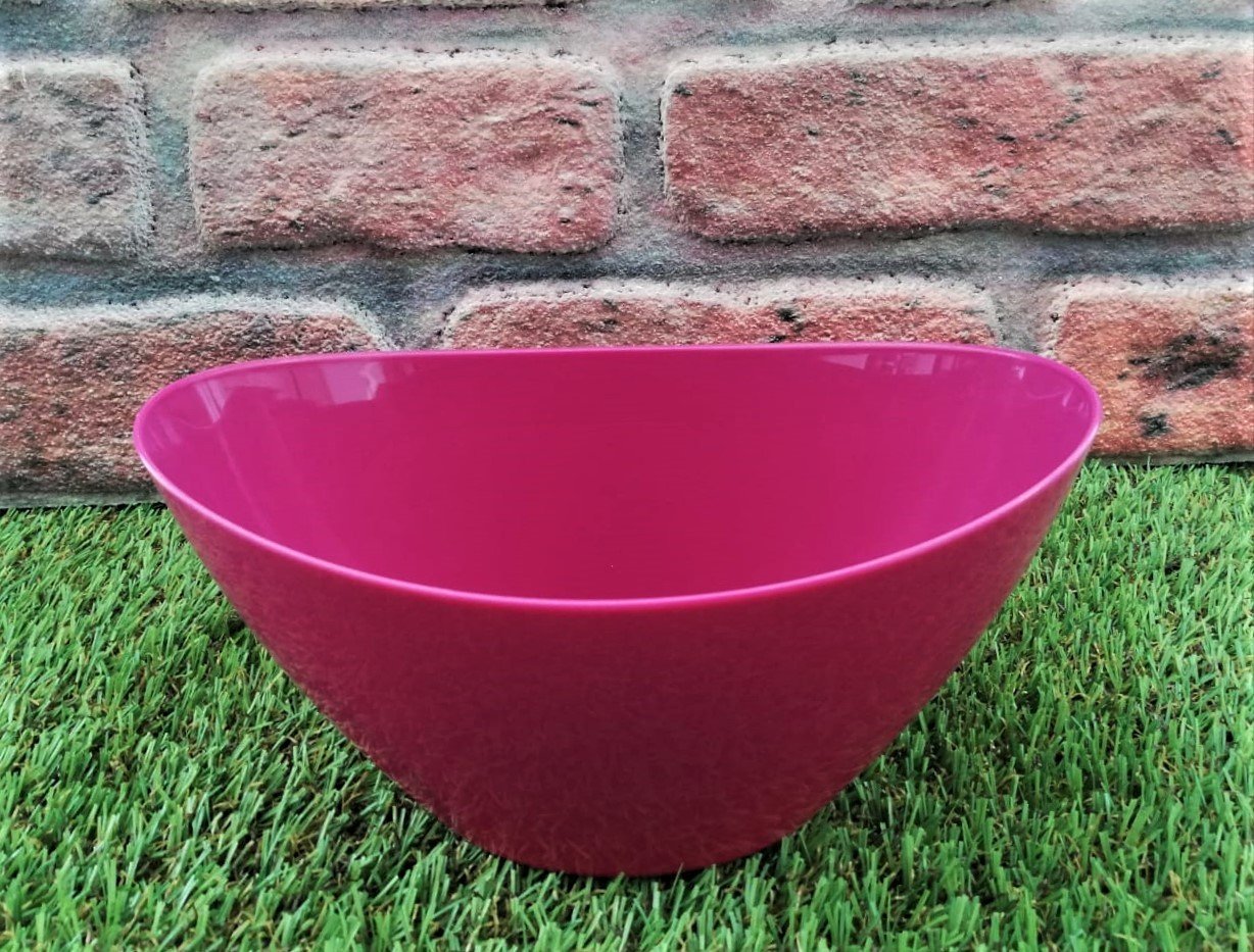 Renkli Aranjman Saksı 1,2 Lt 1 Adet Vişne Renk Kayık Model Plastik Saksı