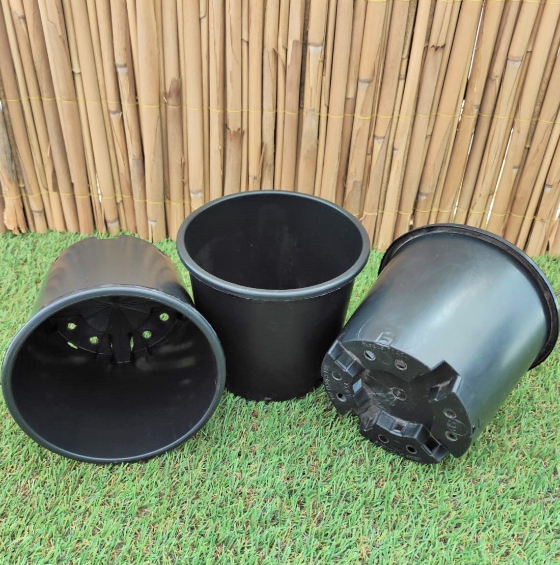 Yuvarlak Siyah Üretim Saksı 3 Adet 1,3 LT Üretim Saksısı