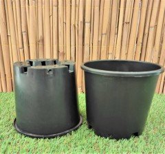 Yuvarlak Siyah Üretim Saksı 15 Adet 1,3 LT Üretim Saksısı