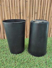 Yuvarlak Siyah Üretim Saksı 1,4 LT Üretim Saksısı 1 ADET