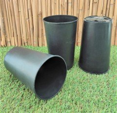 Yuvarlak Siyah Üretim Saksı 10 Adet 1,4 LT Üretim Saksısı