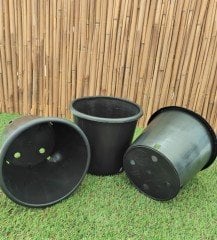 Yuvarlak Siyah Üretim Saksı 1,6 LT Üretim Saksısı 1 ADET