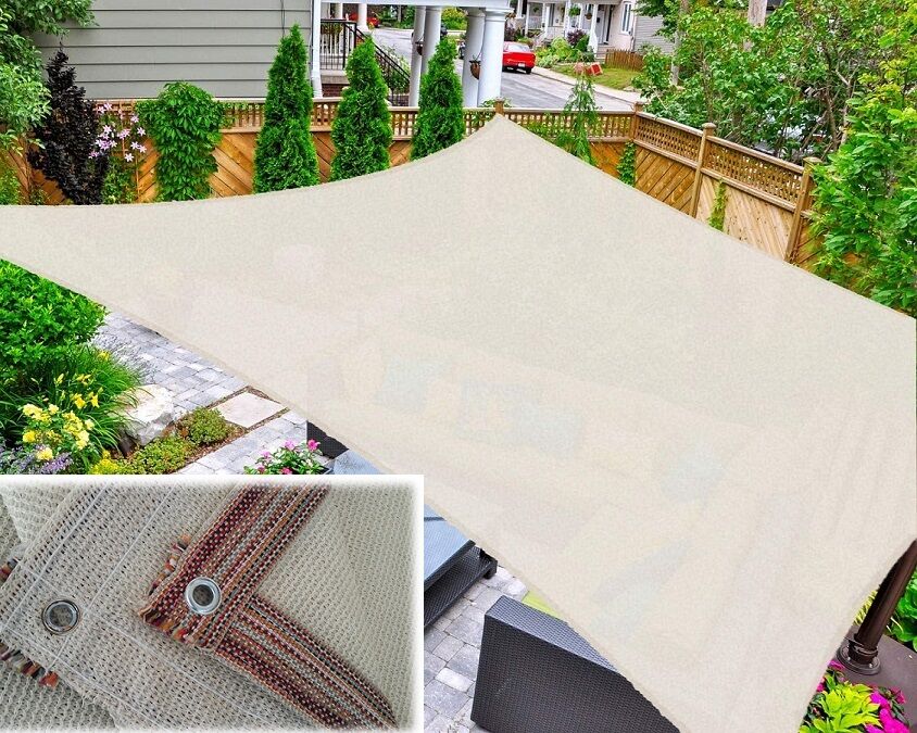 Gölgelik File 4x6 Metre % 95\' lik Dikişli Krem Bahçe Örtüsü Bahçe Filesi
