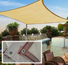 Gölgelik File 4x6 Metre % 95\' lik Dikişli Krem Bahçe Örtüsü Bahçe Filesi