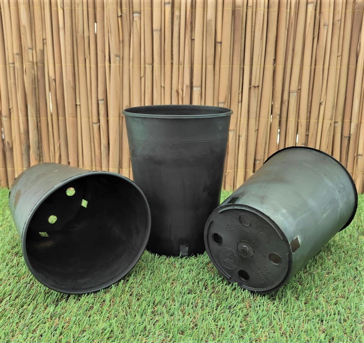 Yuvarlak Siyah Üretim Saksı 3 Adet 2 LT Üretim Saksısı